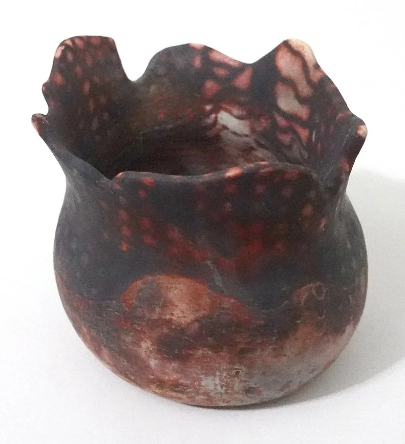 Shelby Prindaville — Copper Mesh Saggar Raku Pottery